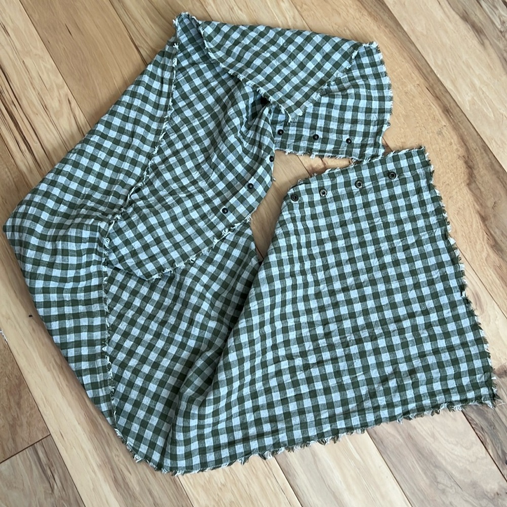 byloomandhyde Check Linen Scarf